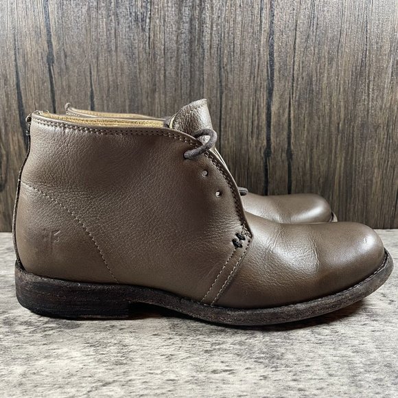 Frye Phillip Chukka Boot Brown Leather Lace Up Round Toe 3476831 Womens Size 6 B - Picture 3 of 9